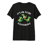 It's Ok to Be Different Autism Awareness Dinosaur Premium T-Shirt