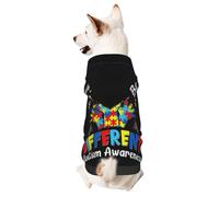 Its Ok to Be Different Autism Awareness Puzzle Small Pet Hoodies Sweatshirts Dog Pullover Hooded Winter Pet Clothes XX-Large