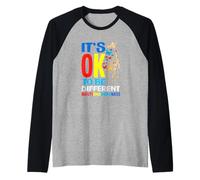 It's Ok to Be Different Autism Awareness Raglan Baseball Tee