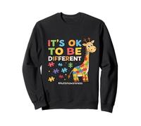 It's OK to Be Different Puzzle Giraffe Awareness Art Sweatshirt