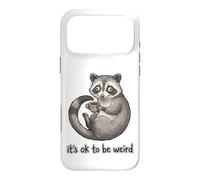 Its Ok To Be Weird Raccoon Coffee Humor Graphic Case for iPhone 17 Pro Max