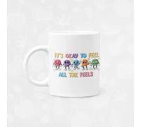 Its ok to Feel All The Feels Funny Mug, Mental Health Anxiety Mug Gift