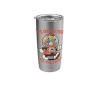 It's Ok to Feel All The Feels Gumball Machine Funny Retro Stainless Steel Insulated Tumbler