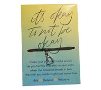 'Its OK to not be ok' Wish Bracelet - Motivational Uplifting Gift - Charm Bracelet - Support, Reassurance, Love