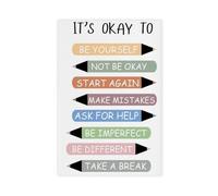 It's Okay If It Doesn't Work - Inspirational Children's Classroom Decorations Canvas Poster Bedroom Decor Landscape Office Room Decor Gift 20x30inch(50x75cm)