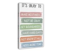 It's Okay If It Doesn't Work Out - Inspirational Children's Mental Health Canvas Poster Wall Art Decor Print Picture Paintings for Living Room Bedroom Decoration 24x36inch(60x90cm)