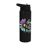 It's Okay If The Only Thing You Do Today is Breathe Stainless Steel Insulated Water Bottle