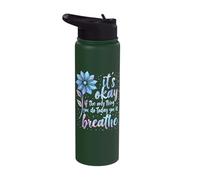 It's Okay If The Only Thing You Do Today is Breathe Stainless Steel Insulated Water Bottle