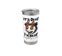 It's Okay I'm Okay Everything is Okay Funny Opossum Stainless Steel Insulated Tumbler