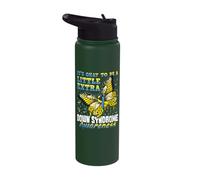It's Okay to Be A Little Extra Down Syndrome Awareness Day Stainless Steel Insulated Water Bottle