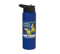 It's Okay to Be A Little Extra Down Syndrome Awareness Day Stainless Steel Insulated Water Bottle