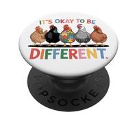 It's Okay To Be Different Autism Awareness Chicken PopSockets Adhesive PopGrip