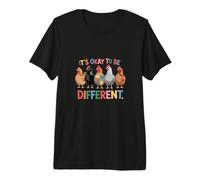 It's Okay to Be Different Autism Awareness Chicken Premium T-Shirt