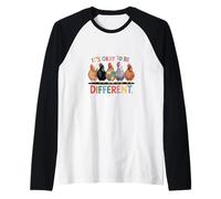 It's Okay to Be Different Autism Awareness Chicken Raglan Baseball Tee