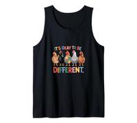 It's Okay to Be Different Autism Awareness Chicken Tank Top