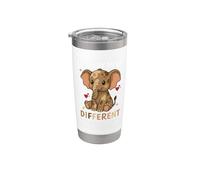 It's Okay to Be Different Elephant Vitiligo Awareness Month Stainless Steel Insulated Tumbler