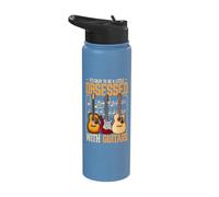 It's Okay to Be Obsessed with Guitars Musician Guitarist Stainless Steel Insulated Water Bottle