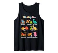Its Okay to Dinosaur Kids Mental Health Emotional Tank Top