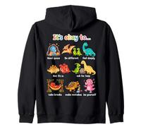 Its Okay To Dinosaur Kids Mental Health Emotional Zip Hoodie