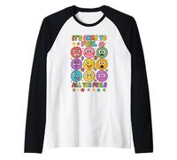 It's Okay to Feel All The Feels Emotional Faces Cartoon Kids Raglan Baseball Tee