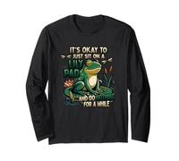 It's Okay to Just Sit On A Lily Pad Frog Mental Health Long Sleeve T-Shirt