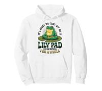 It's Okay To Just Sit On A Lily Pad Frog Mental Health Pullover Hoodie