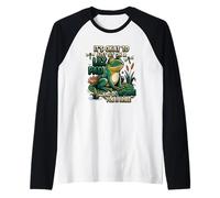It's Okay to Just Sit On A Lily Pad Frog Mental Health Raglan Baseball Tee