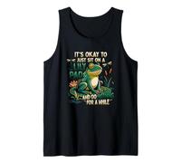 It's Okay to Just Sit On A Lily Pad Frog Mental Health Tank Top