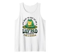 It's Okay to Just Sit On A Lily Pad Frog Mental Health Tank Top