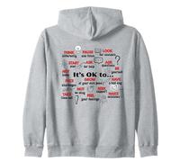 It's Okay To Make Mistakes Feel Think Start Over Teacher Zip Hoodie