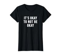 It's Okay to Not Be Okay Value Graphic T-Shirt, Women, Black, XL