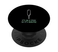 Its On A Stick So Its Healthy Joke Food Humor Corn Dog PopSockets Adhesive PopGrip