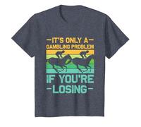 It's only a Gambling Problem - Horse Betting T-Shirt, Youth, Heather Blue, Small