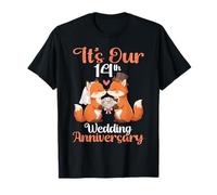 Its Our 14th Wedding Anniversary Cute Fox Couple Together T-Shirt