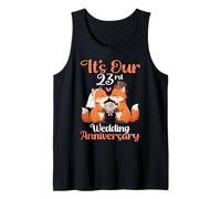 Its Our 23rd Wedding Anniversary Cute Fox Couple Together Tank Top