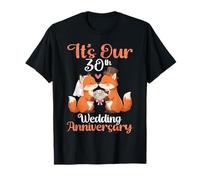 Its Our 30th Wedding Anniversary Cute Fox Couple Together T-Shirt