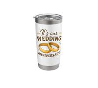 It's Our Anniversary Shirts for Married Couples Husband Wife Stainless Steel Insulated Tumbler