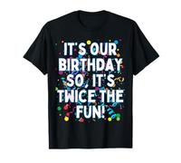 It's Our Birthday Twins Matching Boy Girl Birthday Party T-Shirt