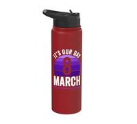 It's Our Day Women's Day Retro Sunset Stainless Steel Insulated Water Bottle