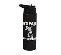 It's Past My Bedtime Dabbing Skeleton Sleepy Time Bear Meme Stainless Steel Insulated Water Bottle