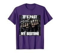 It's Past My Bedtime Funny Cringe Hard Skeleton Meme T-Shirt, Men, Purple, Large