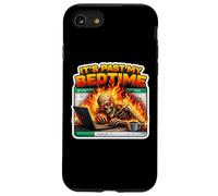 It's Past My Bedtime Funny Skeleton Flames Burnout Meme Fun Case for iPhone SE (2020) / 7/8