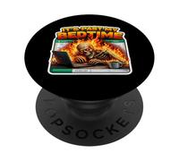 It's Past My Bedtime Funny Skeleton Flames Burnout Meme Fun PopSockets Adhesive PopGrip