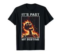 It's Past My Bedtime Funny Skeleton Meme Flames Ironic Tired T-Shirt