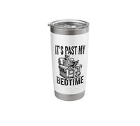 It's Past My Bedtime Skeleton Reading A Book Bookworm Reader Stainless Steel Insulated Tumbler