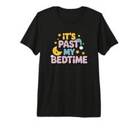 It's Past My Bedtime Sleepy Yawning Moon Stars Premium T-Shirt