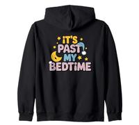 It's Past My Bedtime Sleepy Yawning Moon Stars Zip Hoodie