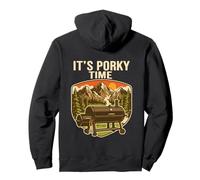 It's Porky Time Funny BBQ Smoker Pig Grilling Pullover Hoodie