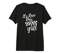 It's Race Day Y'all Checkered Flag Racing Track Design Premium T-Shirt