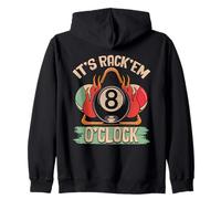 It's Rack'em O'Clock, Billiard Pool Player Zip Hoodie